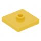 LEGO lapos elem 1 bütyökkel középen 2×2, sárga (87580)